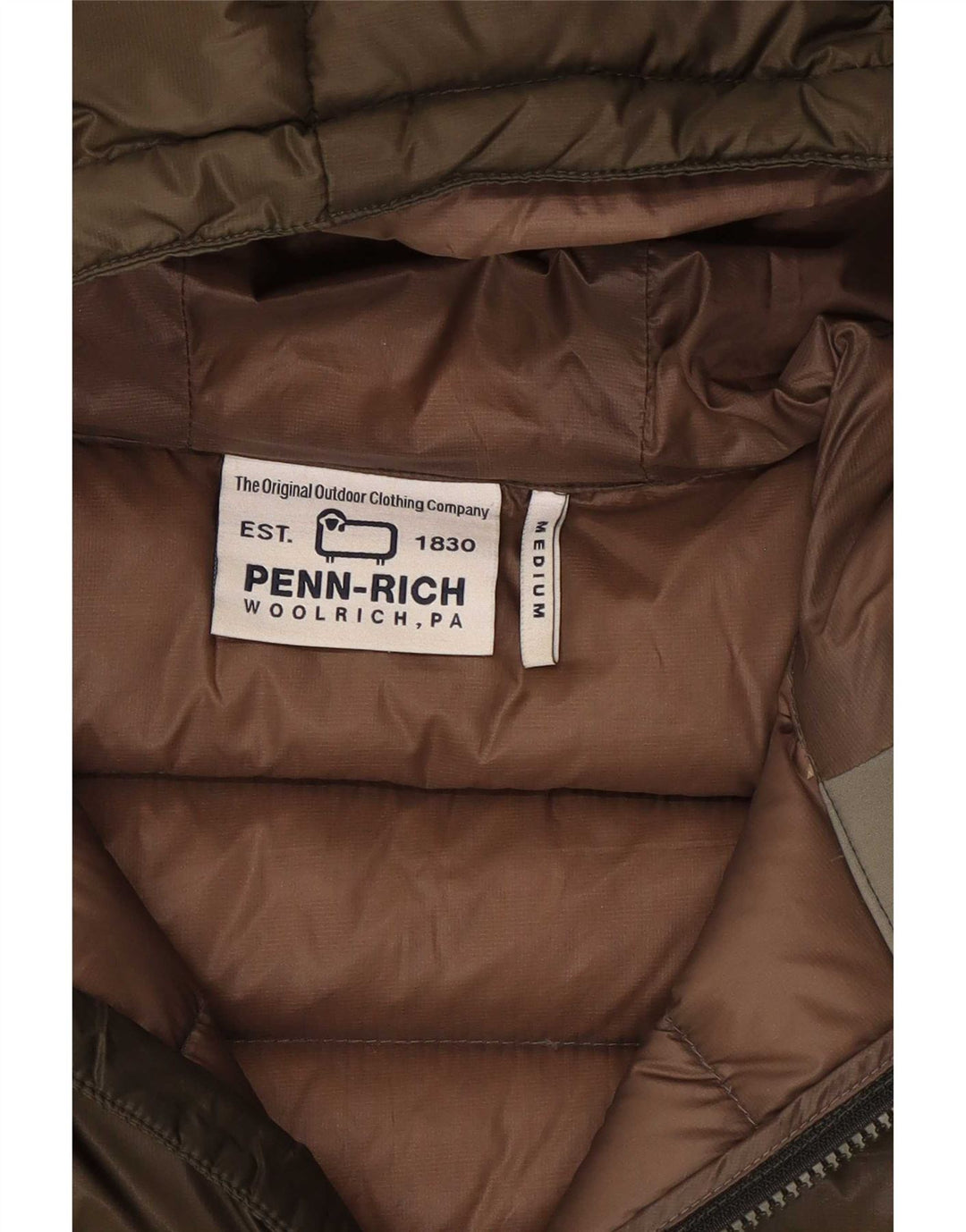 Woolrich Chaqueta acolchada con gráfico Penn-Rich para hombre UK 38 Medium Khaki