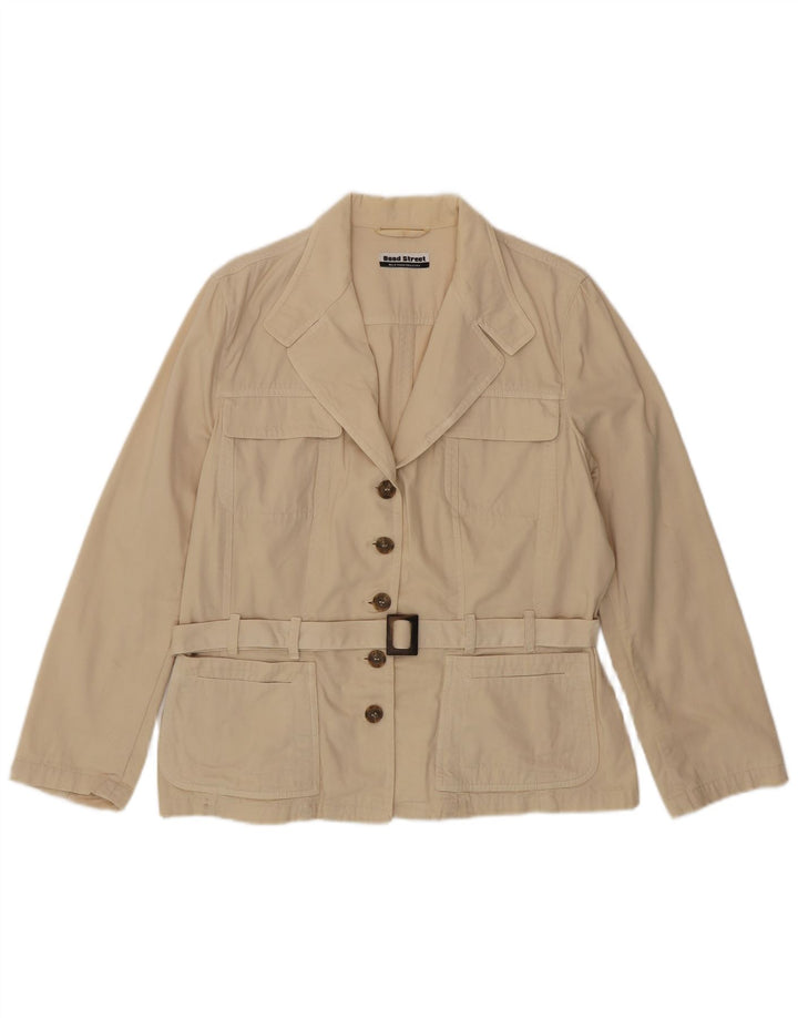 Bond Street Chaqueta tipo blazer de 5 botones para mujer IT 50 XL Algodón beige
