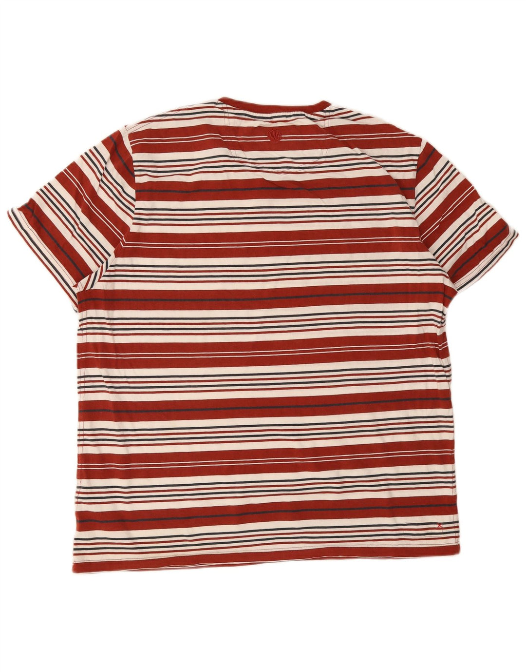 Camiseta de hombre Fat Face Top grande de algodón a rayas rojas