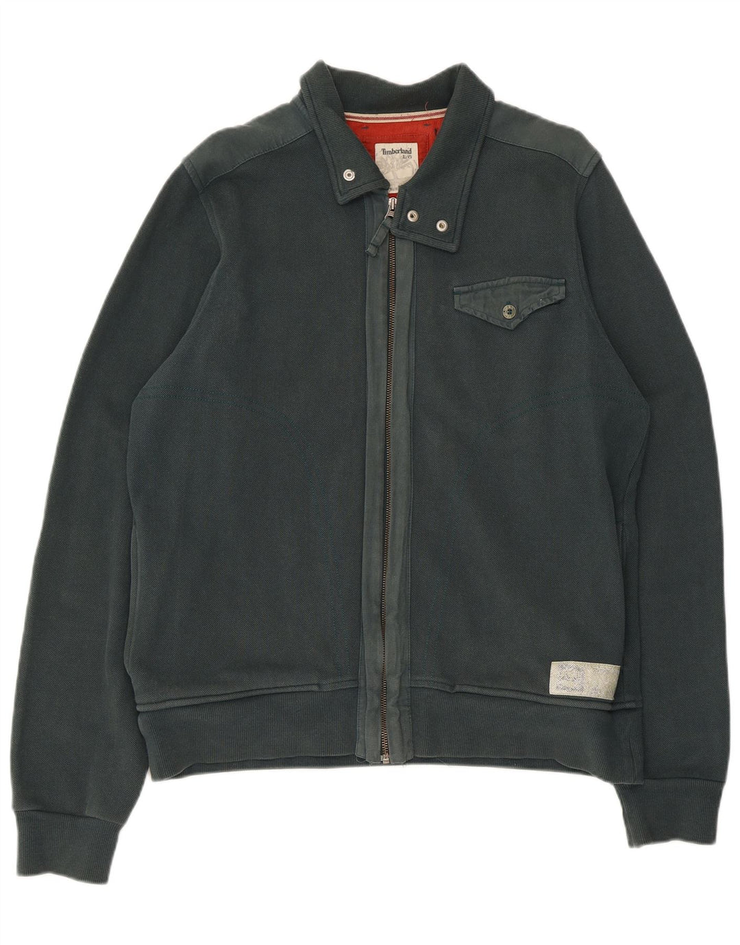 Timberland Hombre Chándal Top Chaqueta Grande Algodón Verde
