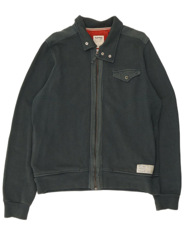 Timberland Hombre Chándal Top Chaqueta Grande Algodón Verde