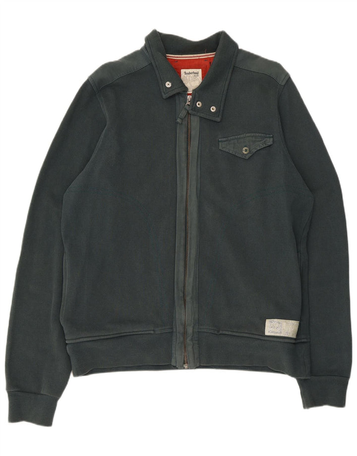 Timberland Hombre Chándal Top Chaqueta Grande Algodón Verde