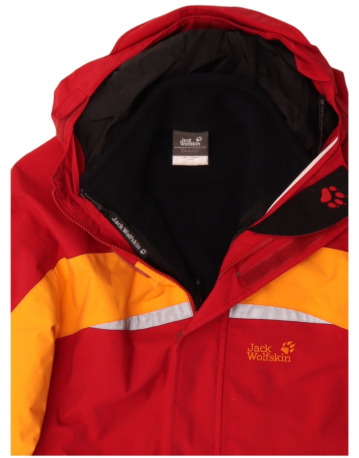 Jack Wolfskin Chaqueta cortavientos estampada para niños 15-16 años Rojo Colorblock