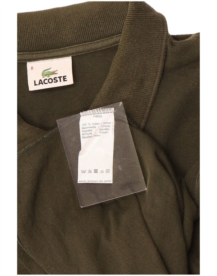 LACOSTE Polo de manga larga para hombre talla 8 3XL algodón caqui