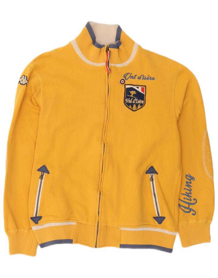 Kappa Mens Val D'isere Graphic Chándal Top Chaqueta Grande Amarillo