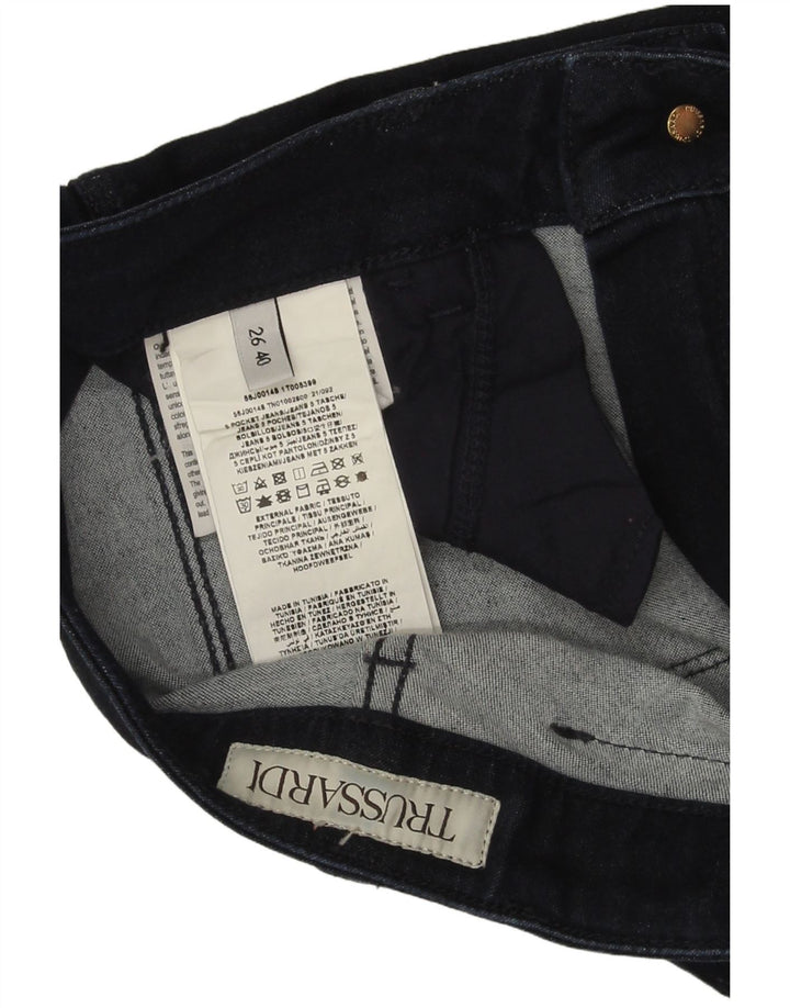 Vaqueros Trussardi Mujer Acampanados W26 L31 Azul Marino Algodón