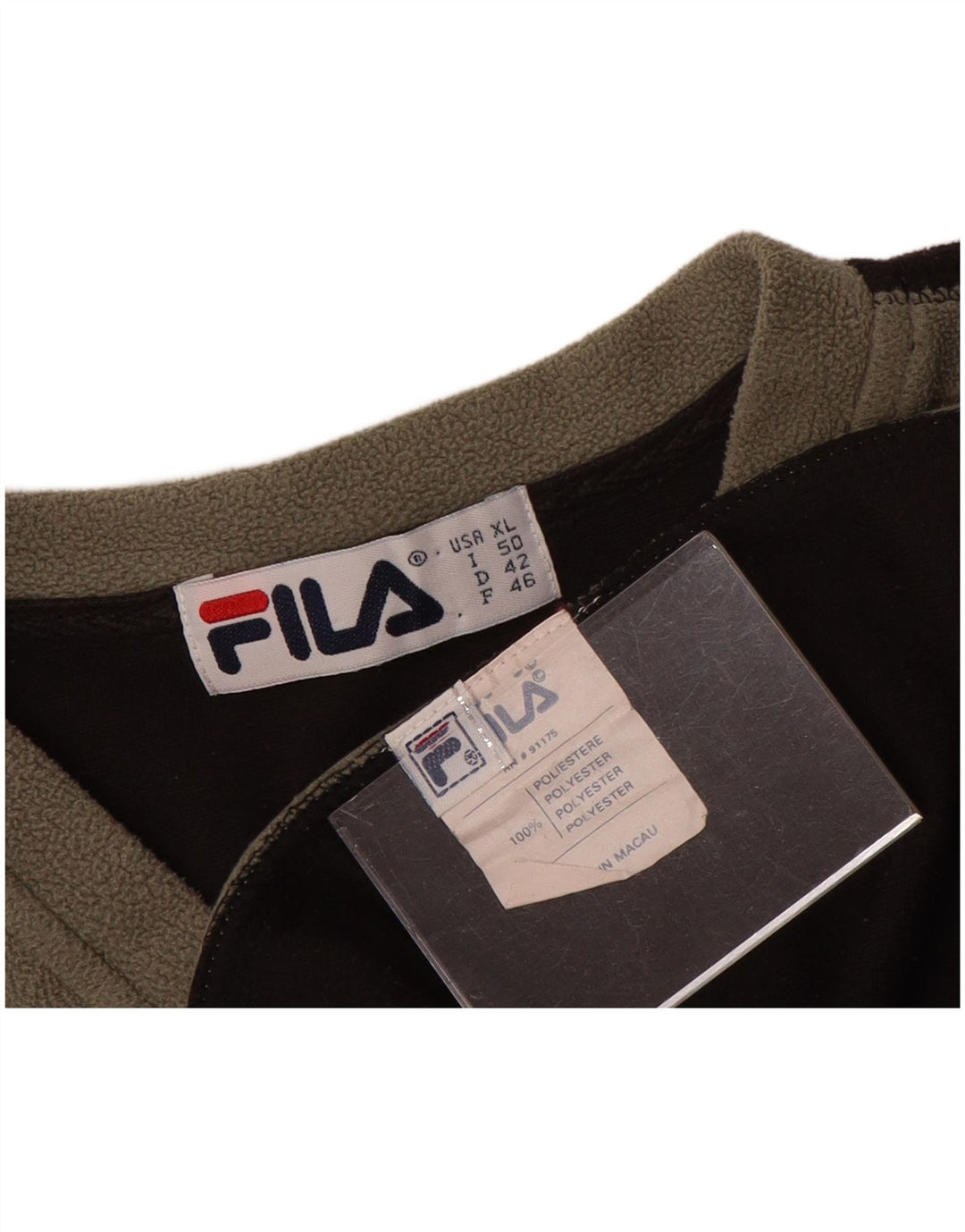 Fila Jersey de forro polar para mujer ES 40 XL Gris Colorblock Poliéster