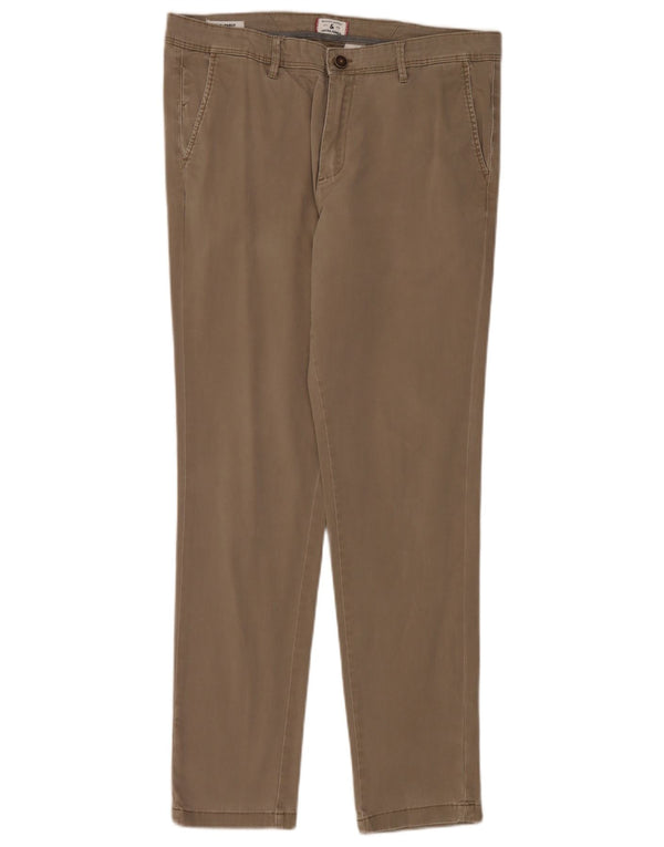 Jack & Jones Mens Marco Slim Chino Pantalones W34 L32 Algodón Beige