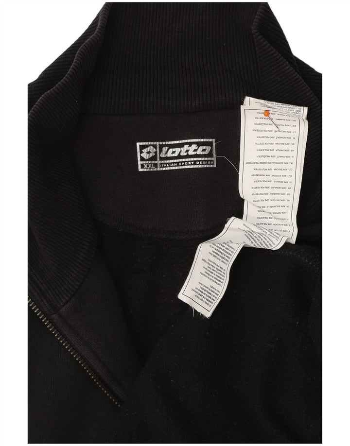 LOTTO Chaqueta superior de chándal para hombre 2XL Algodón negro