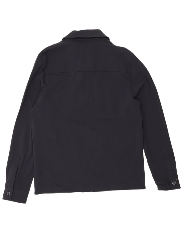 Zara Mens Utility Jacket UK 38 Medium Azul Marino Poliéster