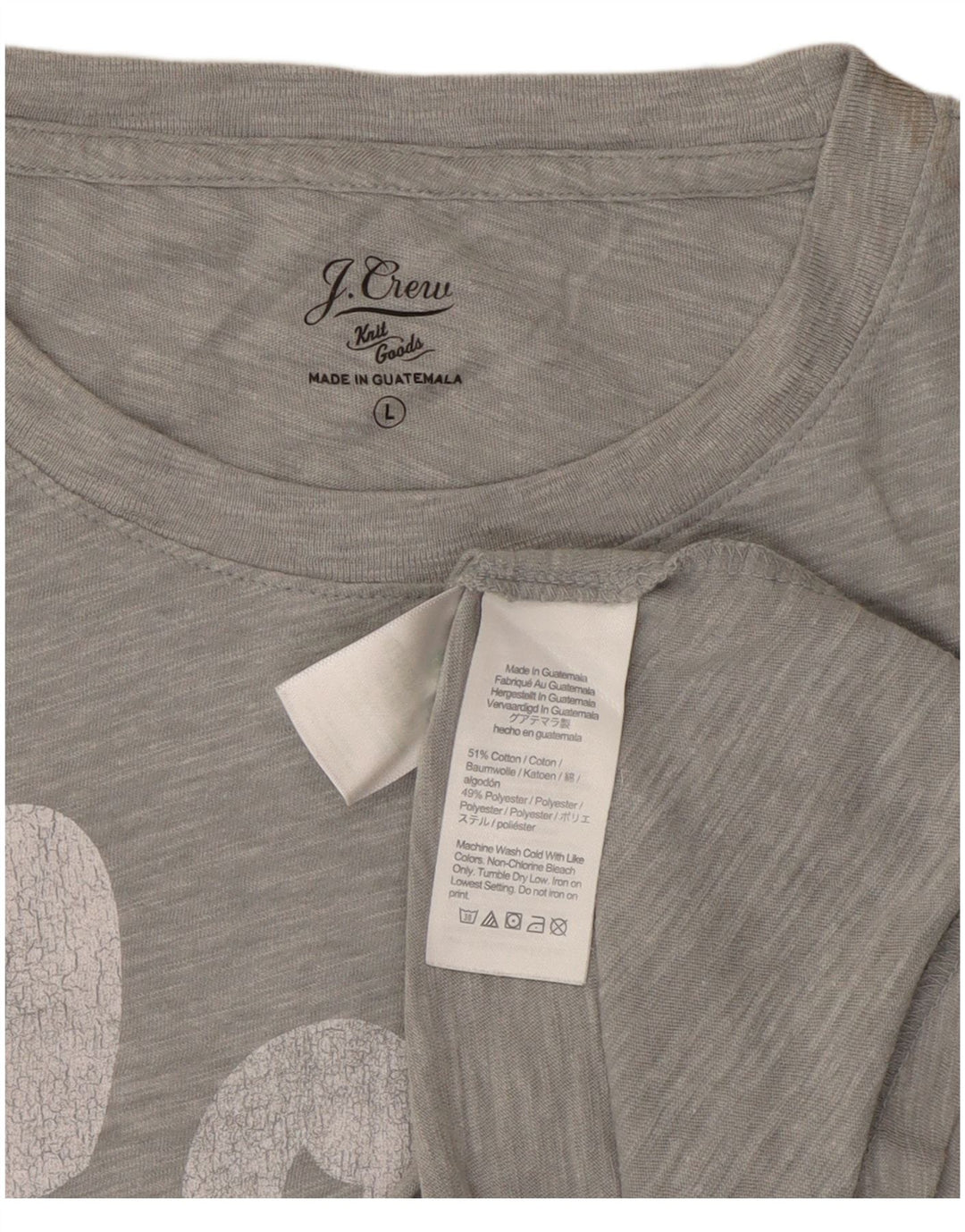 J. CREW Camiseta gráfica para mujer Top UK 46 Algodón gris grande
