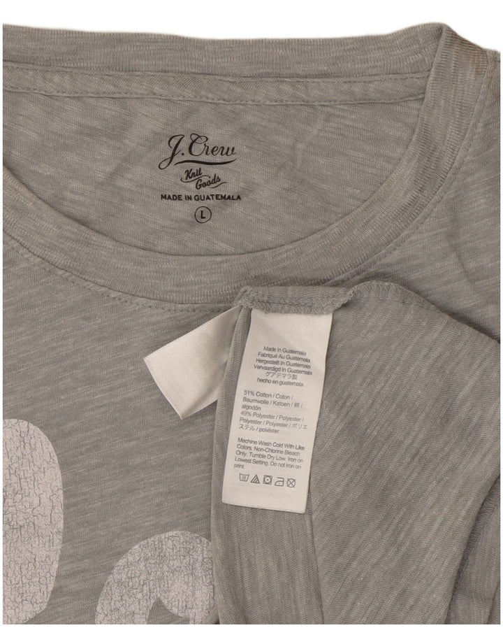 J. CREW Camiseta gráfica para mujer Top UK 46 Algodón gris grande