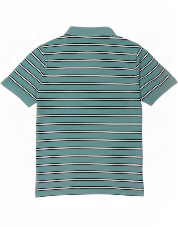 James Pringle Polo para hombre de algodón a rayas azul medio