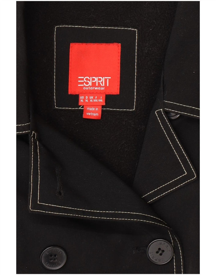 Esprit Mujer Sherpa Chaquetón UK 40 XL Poliéster Negro