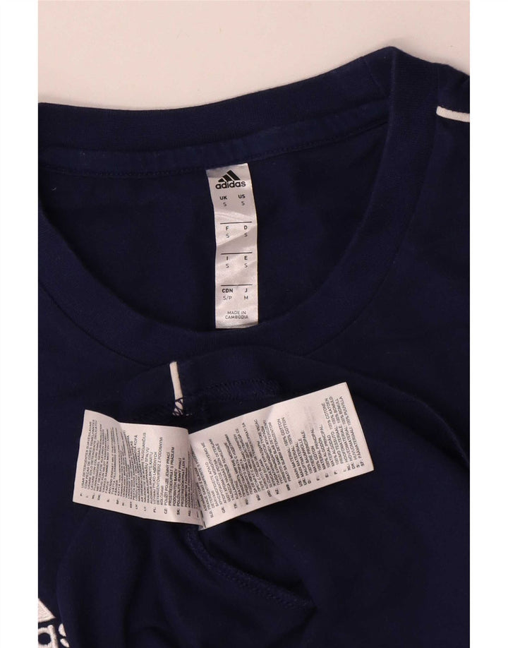 Adidas Hombre Camiseta Top Small Azul Marino Algodón