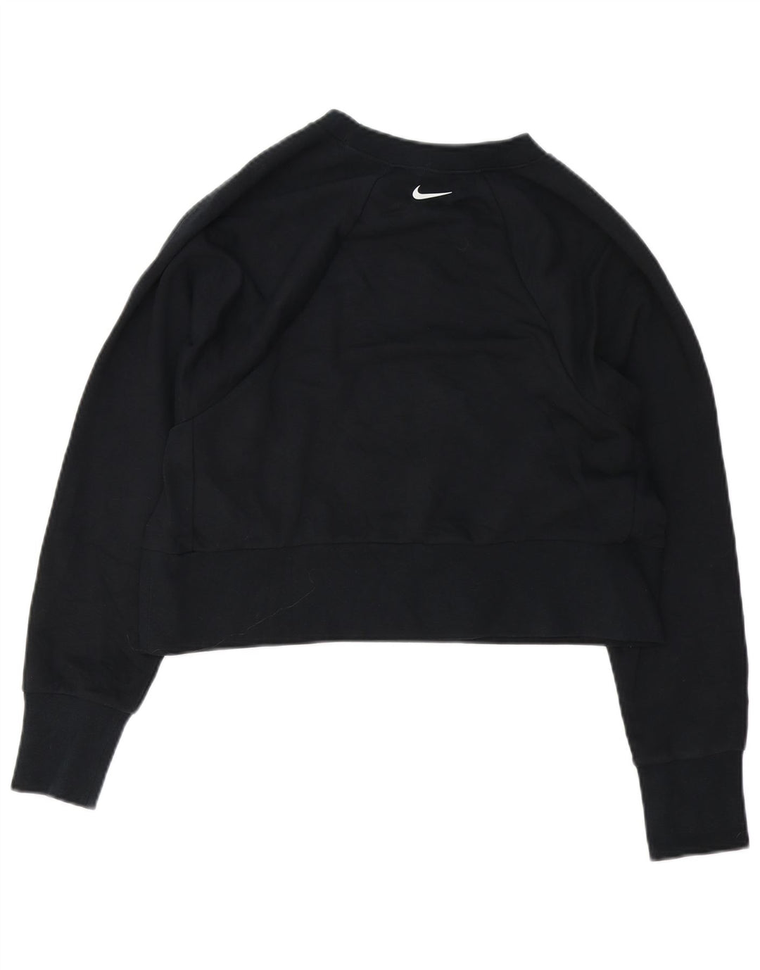 Nike Dri Fit Crop Sudadera extragrande para mujer, talla 10, color negro