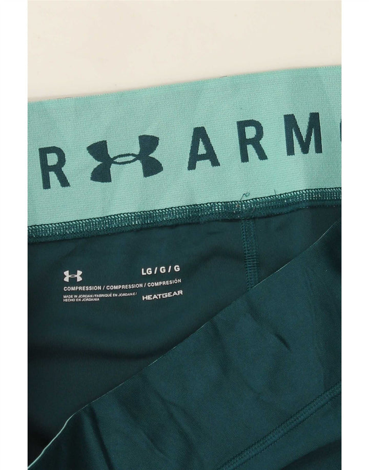 Under Armour Leggings capri de compresión para mujer, talla 40, color verde grande