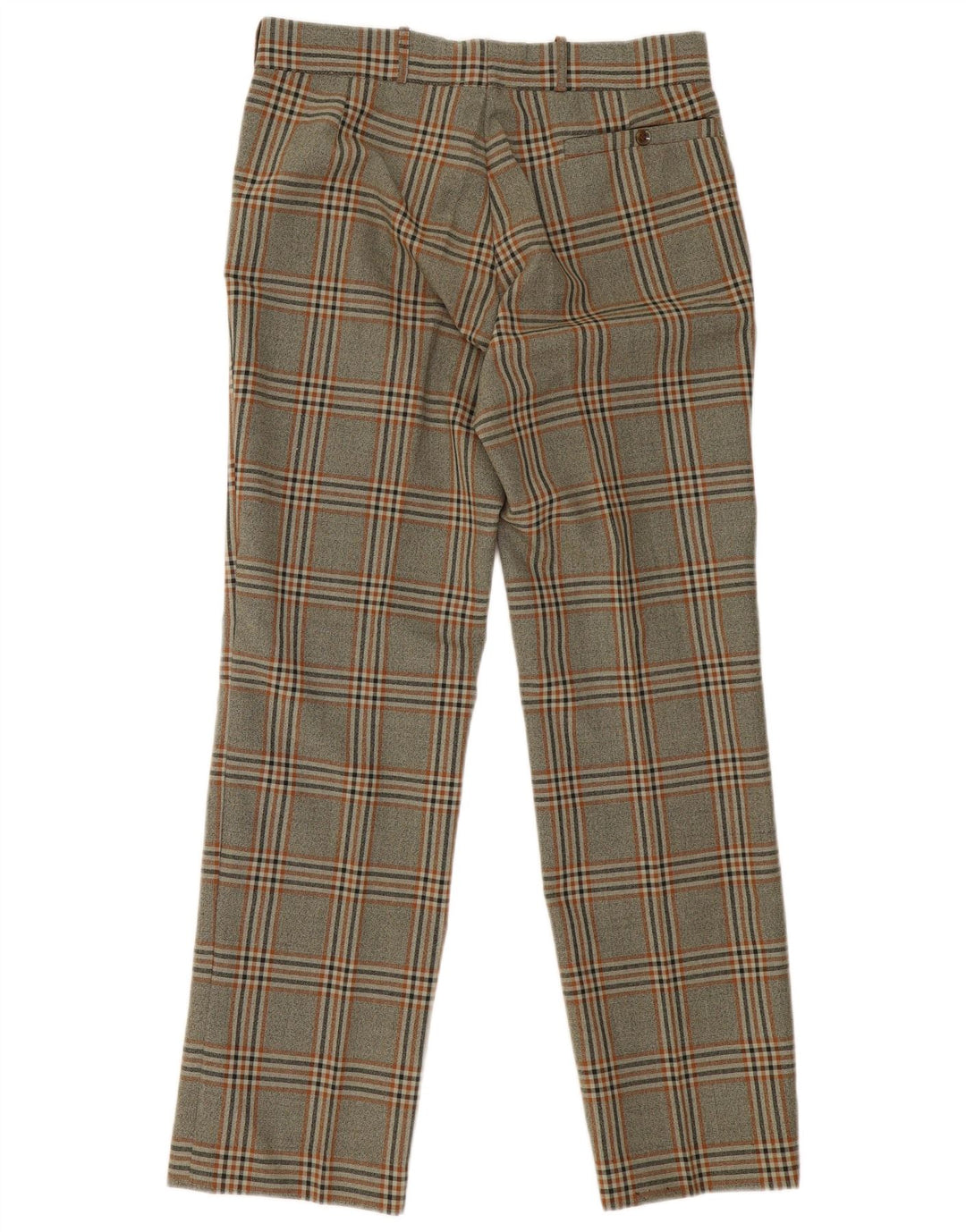 Pantalones casuales rectos vintage para hombre W30 L30 Grey Check