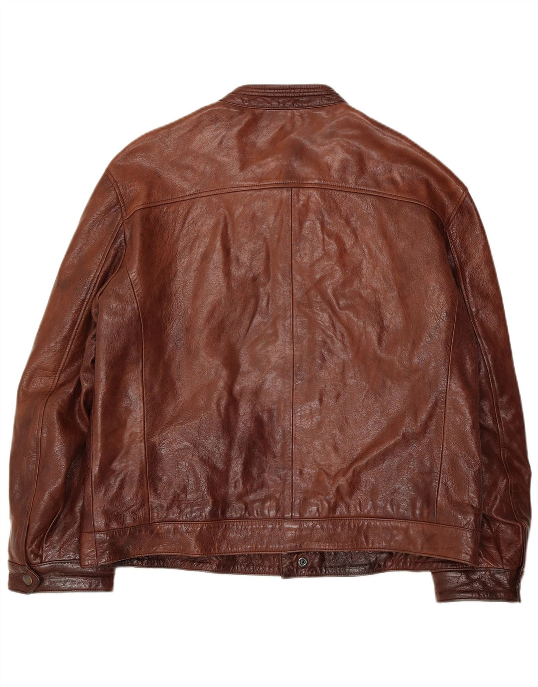 Vintage chaqueta de cuero para hombre Reino Unido 38 cuero marrón medio
