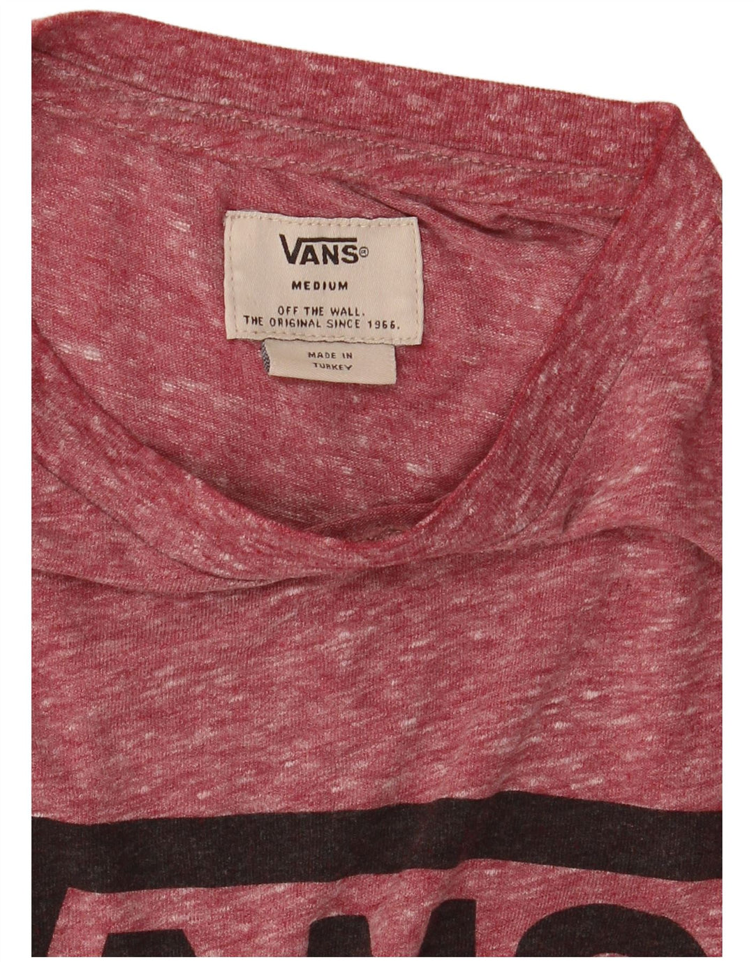 VANS Camiseta gráfica para hombre Top Medium Maroon Flecked