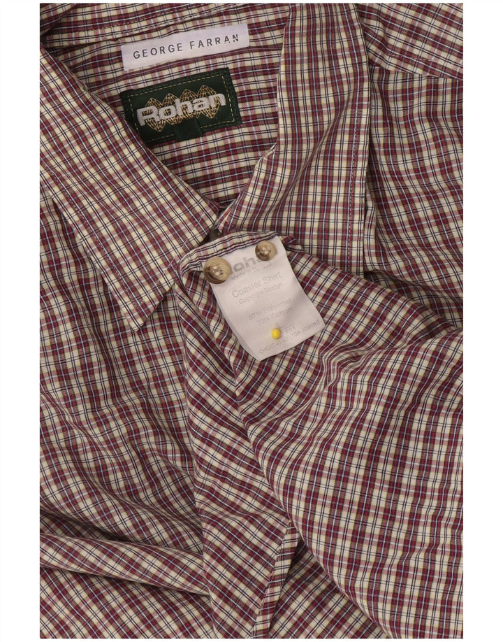 Camisa de franela Rohan para hombre Poliéster a cuadros rojos grandes