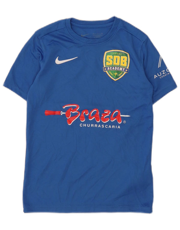 Nike Camiseta Dri Fit Graphic para niños 8-9 años Pequeña Azul Poliéster