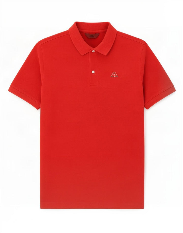 Polo Kappa Hombre Algodón Rojo Medio