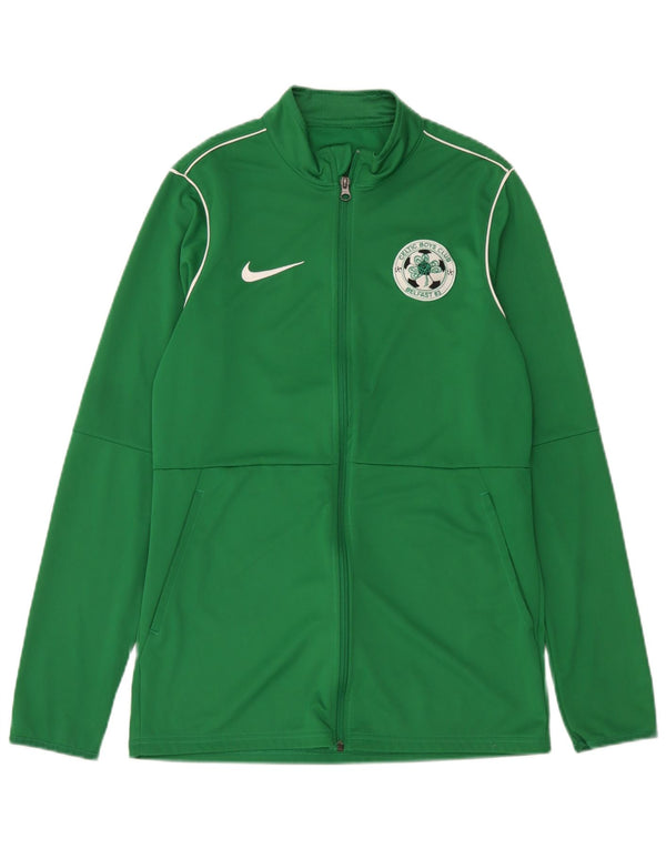 Nike Hombre Dri Fit Chándal Top Chaqueta Poliéster Verde Medio