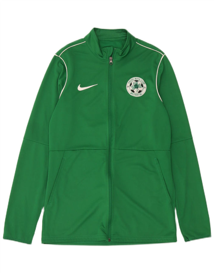 Nike Hombre Dri Fit Chándal Top Chaqueta Poliéster Verde Medio