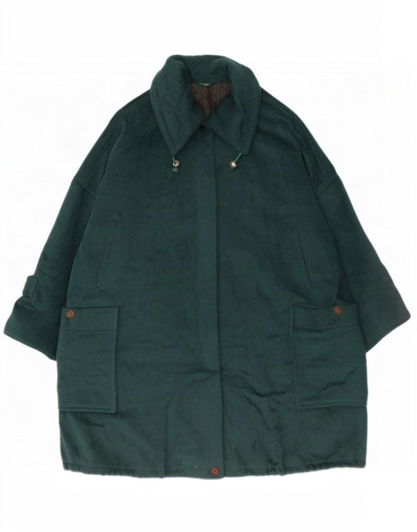Sportmax Abrigo extragrande para mujer Reino Unido 12 Lana verde medio