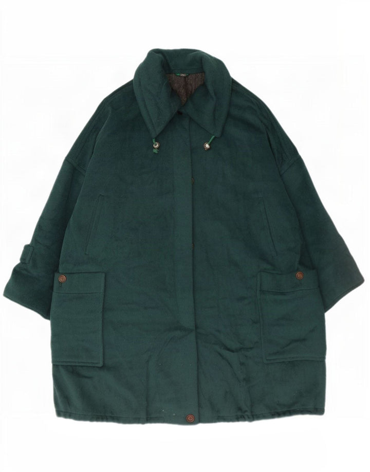 Sportmax Abrigo extragrande para mujer Reino Unido 12 Lana verde medio