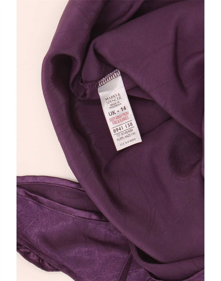 Marks & Spencer Top Cami para Mujer UK 44 Poliéster Morado Medio