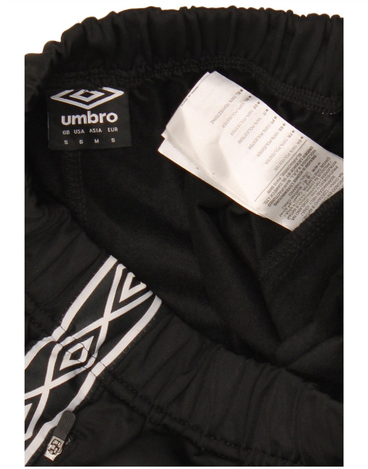 UMBRO Hombre Pantalones De Chándal Gráfico Pequeño Poliéster Negro
