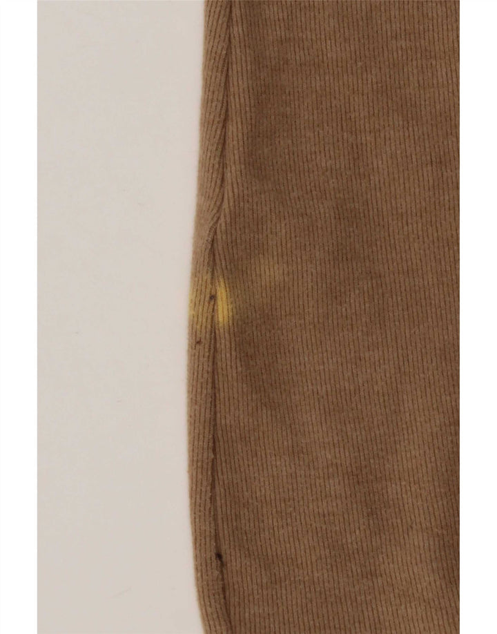 Zara Mujer Chaleco Top Reino Unido 46 Grande Algodón Beige