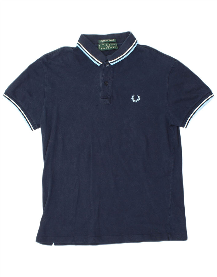 FRED PERRY Polo para hombre pequeño algodón azul marino
