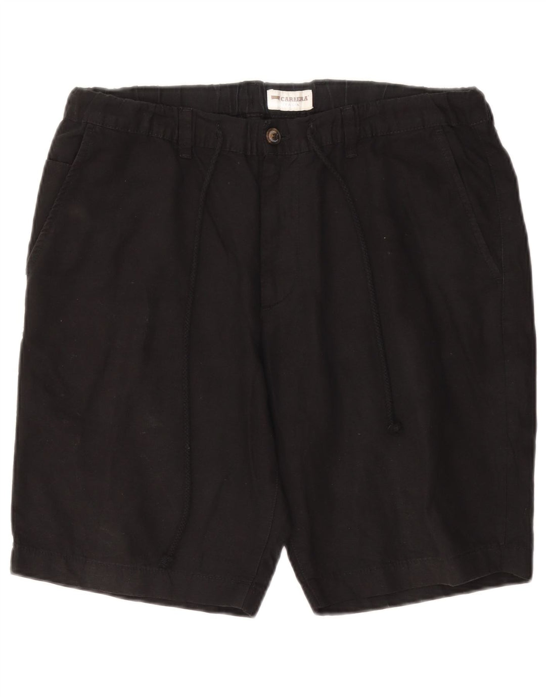 CARRERA Mens VERONA Chino Shorts Grande W36 Algodón Negro