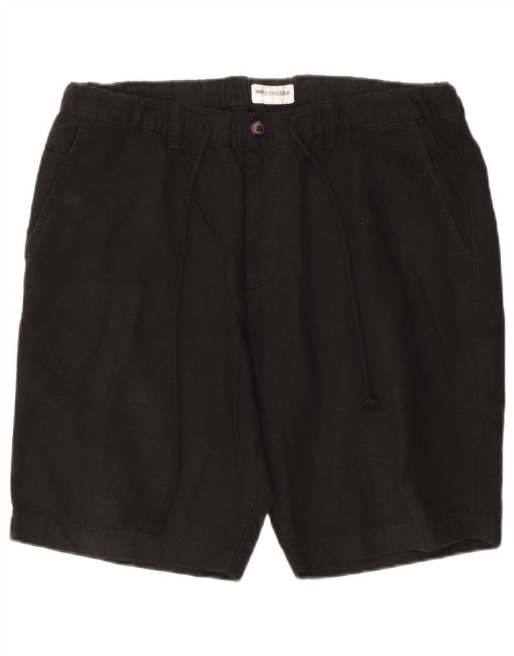 CARRERA Mens VERONA Chino Shorts Grande W36 Algodón Negro