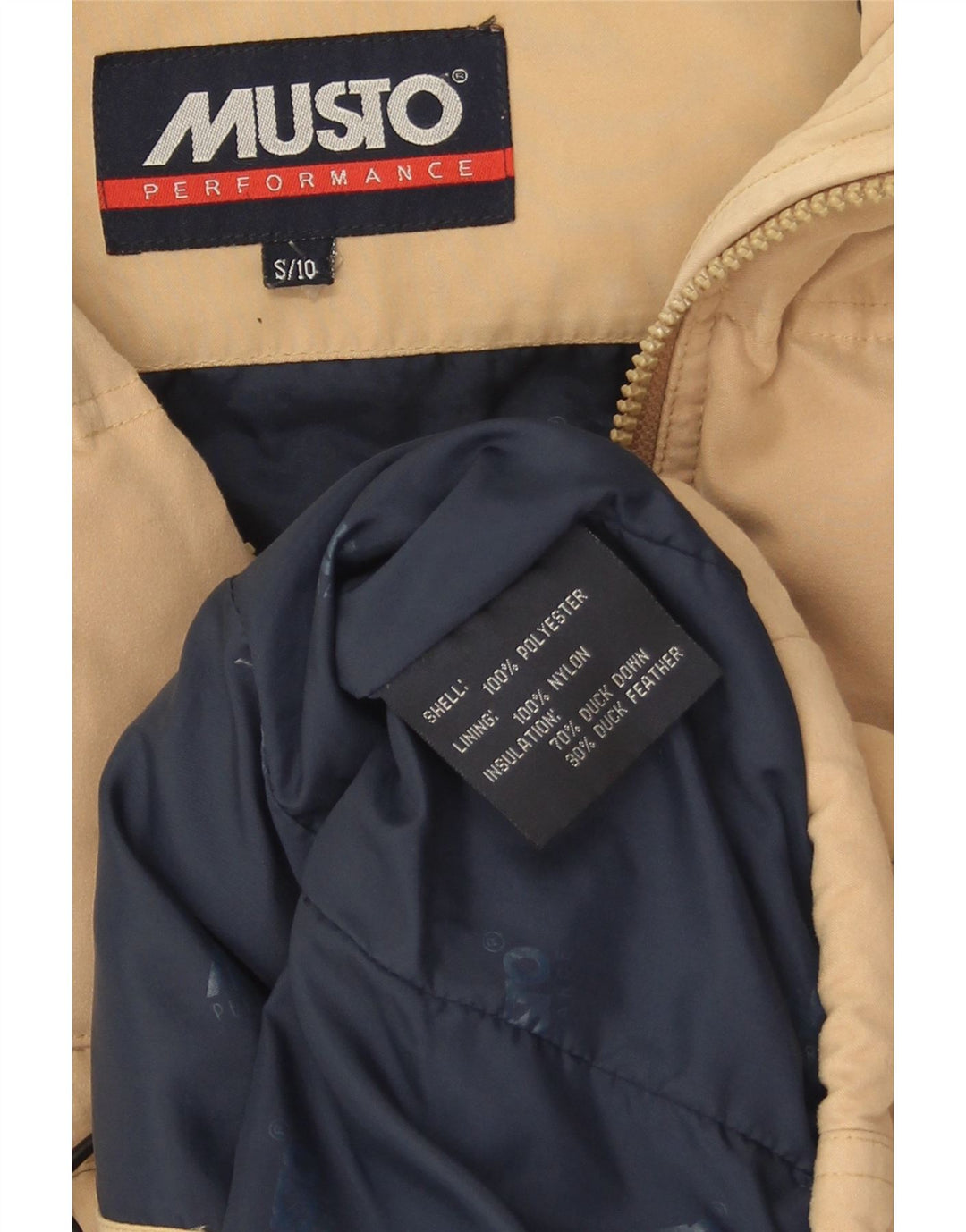 Musto Chaleco acolchado extragrande para mujer UK 10 Small Beige Poliéster