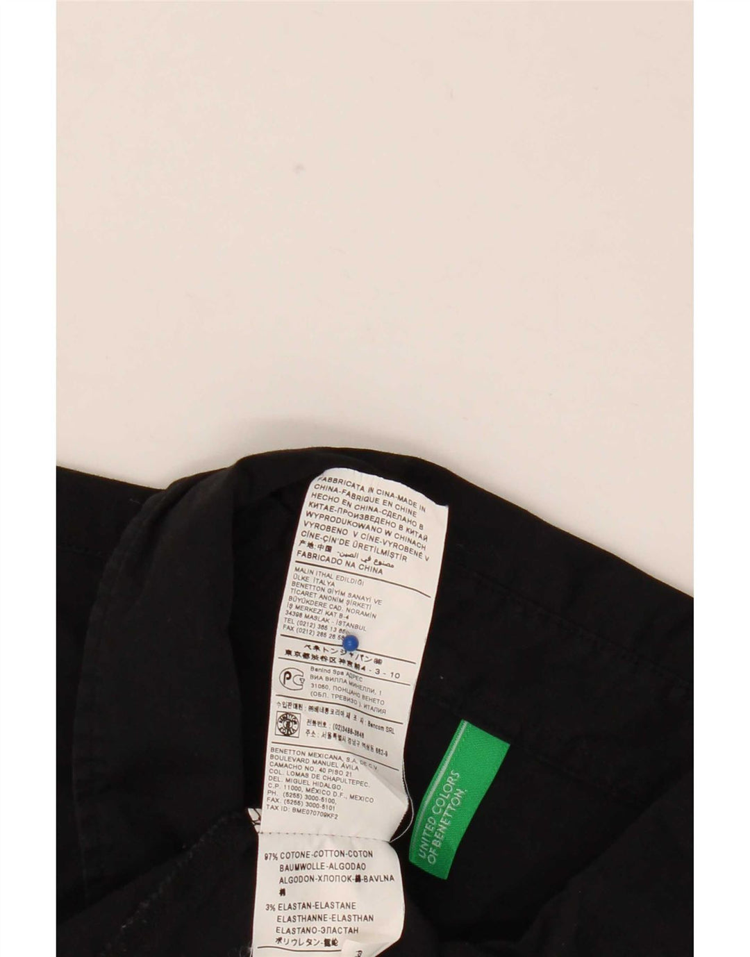 Benetton Jersey Mujer ES 40 XL Algodón Negro