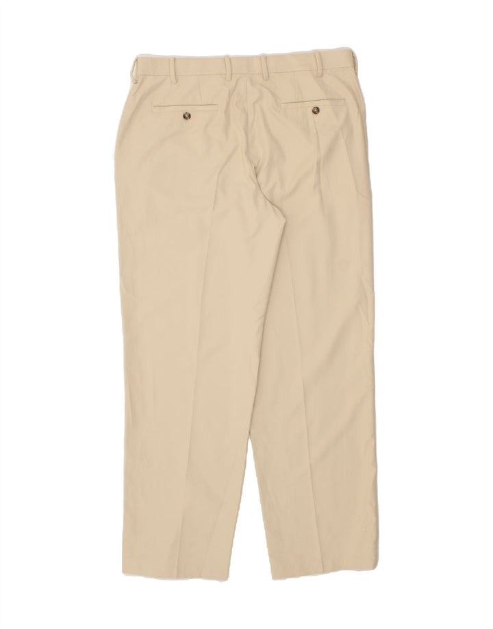 IZOD Mens Straight Chino Trousers W36 L32 Beige Polyester Vintage Izod and Second-Hand Izod from Messina Hembry 