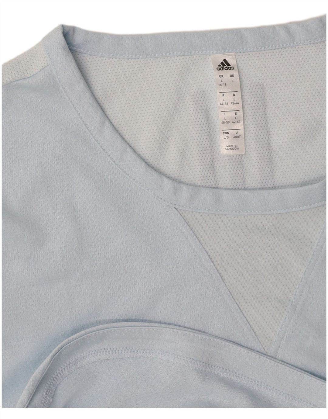 ADIDAS Camiseta gráfica para mujer Top UK 40/40 Grande Azul