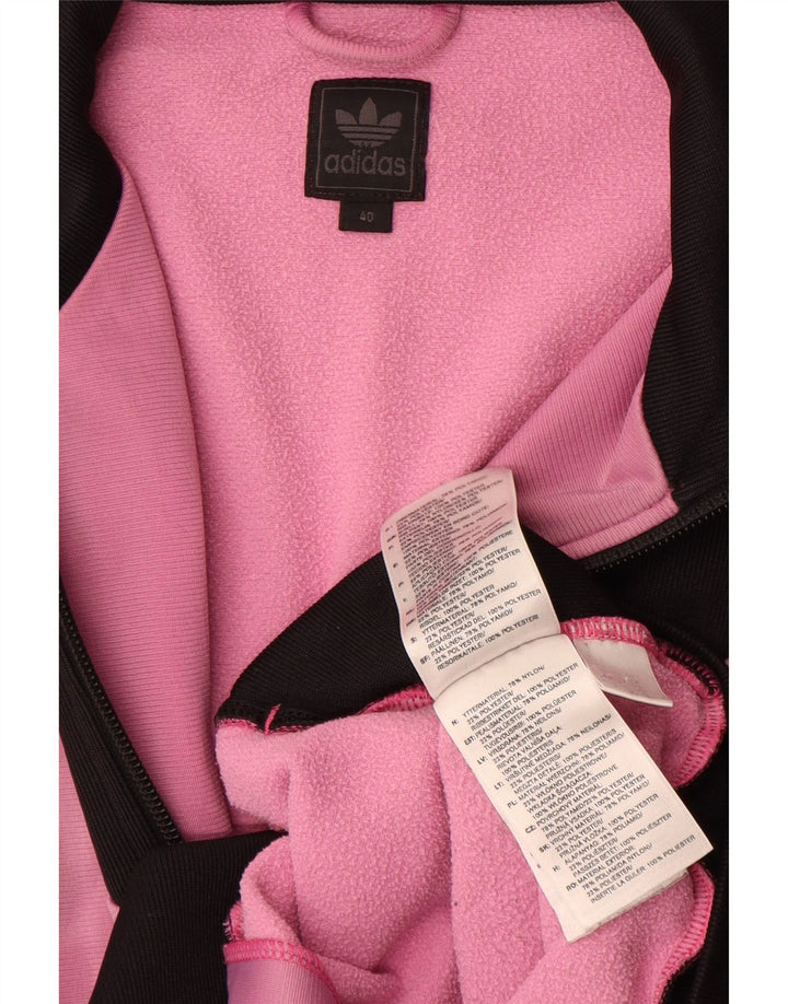 Adidas - Chaqueta de chándal para mujer, talla 40, color rosa medio, poliamida