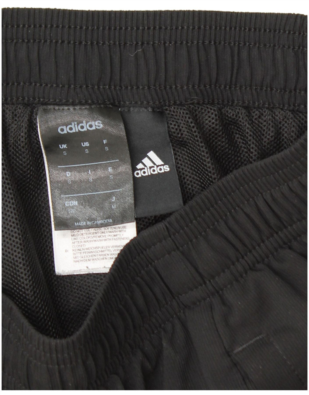 ADIDAS Hombre Chándal Pantalones Joggers Pequeño Negro Poliéster