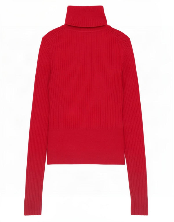 Zara Mujer Crop Roll Neck Blusa Top UK 8 Small Pink Viscosa