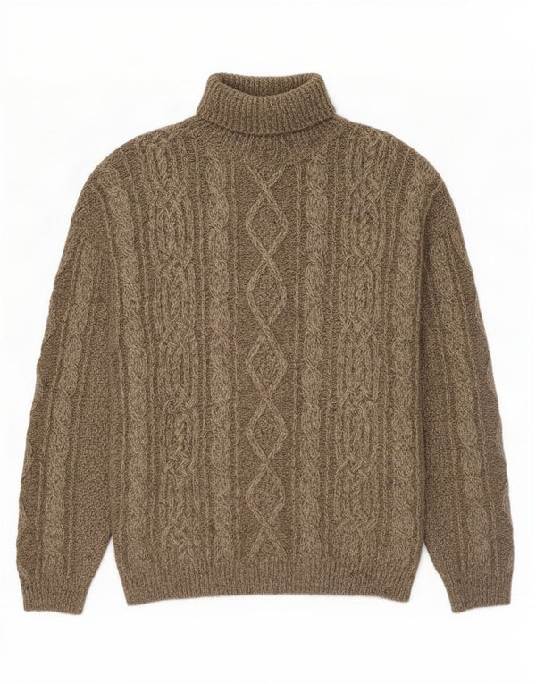 Signe Incognito Mens Roll Neck Jumper Sweater XL Grey Wool