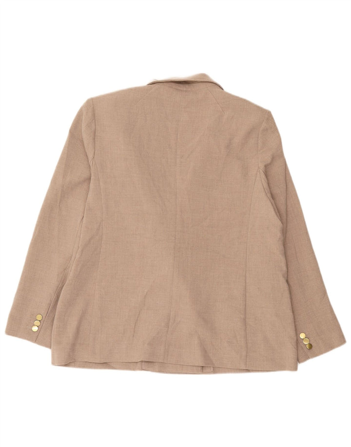 Marks & Spencer Chaqueta tipo blazer con doble botonadura para mujer UK 40 XL Beige