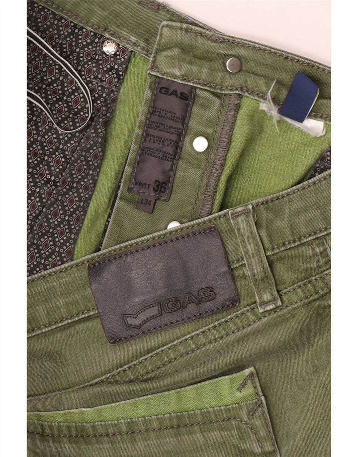 Jeans Ajustados Gas Mujer W36 L32 Caqui