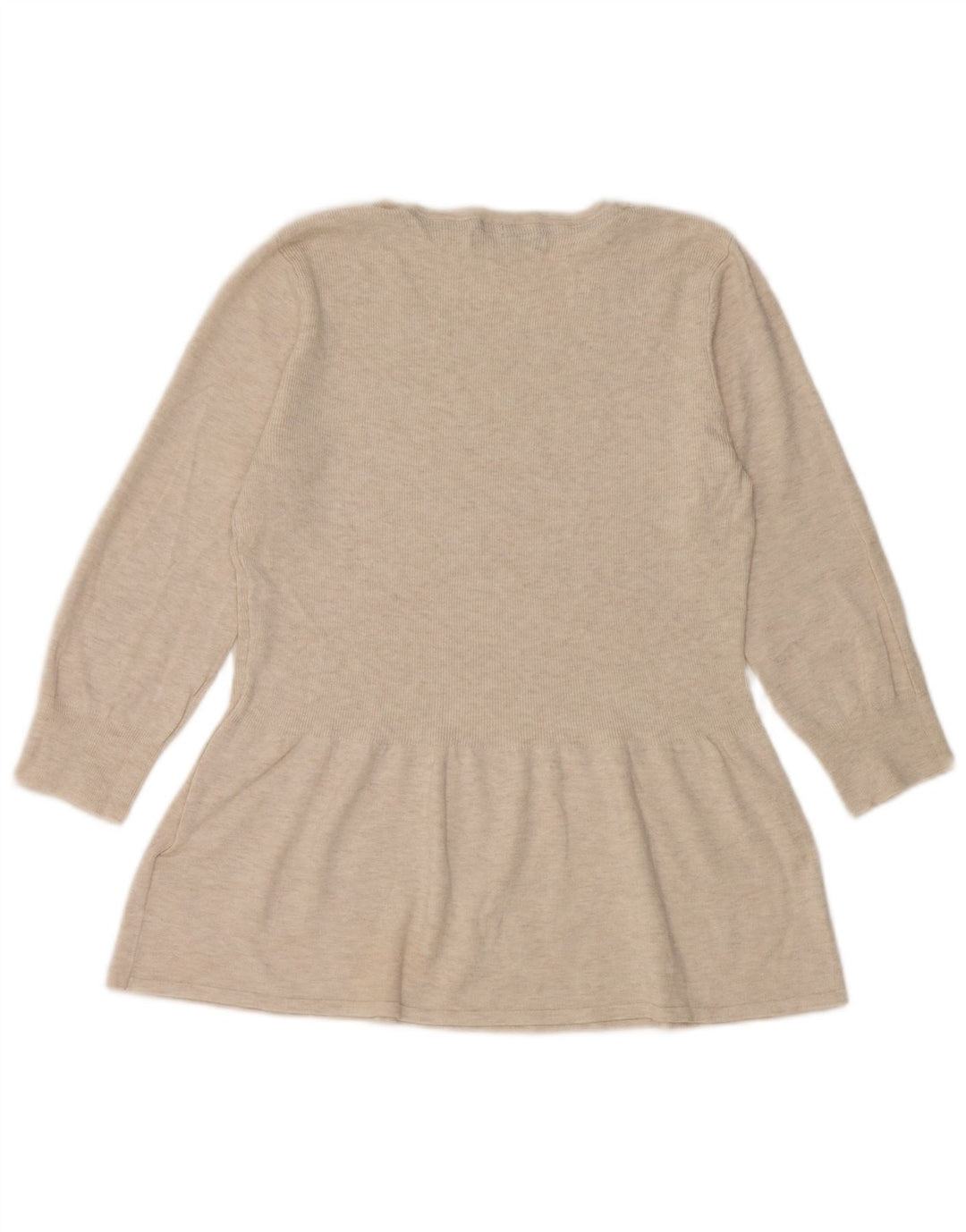 Marks & Spencer Top para mujer manga 3/4 UK 42 Viscosa moteada beige mediana