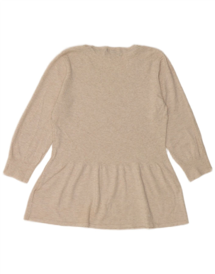 Marks & Spencer Top para mujer manga 3/4 UK 42 Viscosa moteada beige mediana