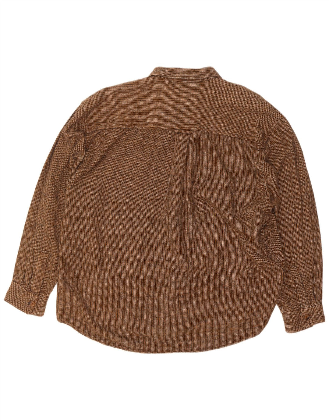 Chaser Camisa de franela para hombre Talla 16 Algodón a rayas marrón grande